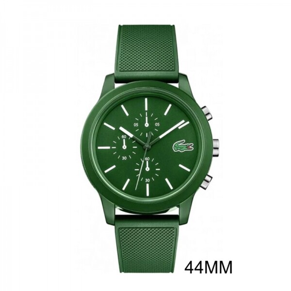 블링크,Lacoste 남성 Quartz Chrono TR90 러버스트랩 캐주얼 시계 그린 2010973